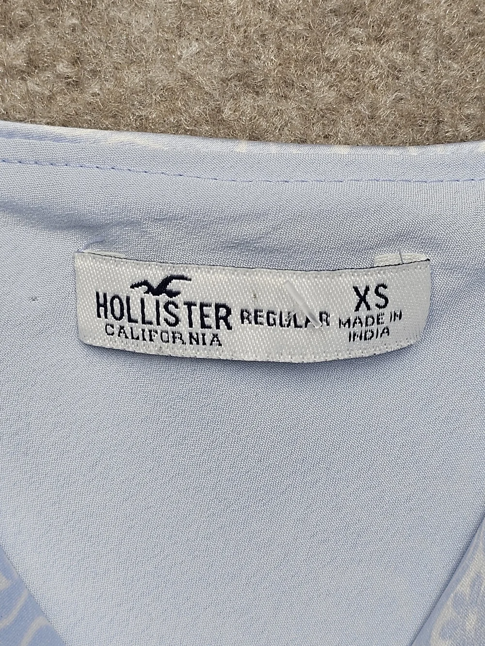 Hollister Silky Blue Slip Dress XS Cowl Neck Adjustable Straps Y2K Mini Satin - Picture 5 of 13